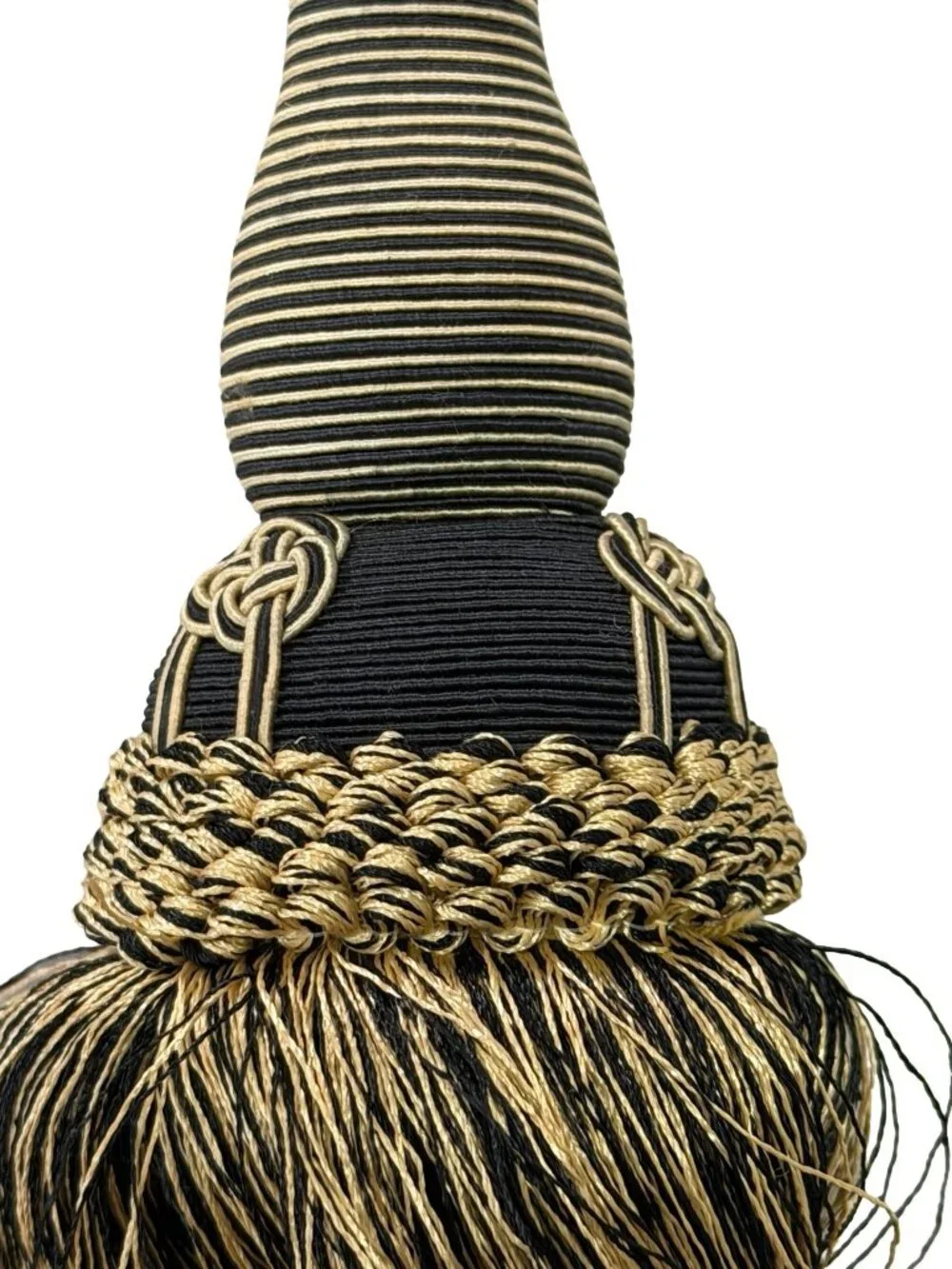 Vintage Black & Gold Decorative Tassel Tieback 28